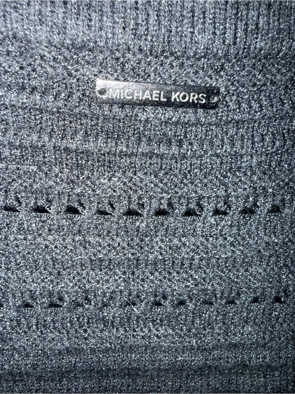 Michael Michael Kors Fringe Sweater Women’s S Gray Open Knit Boho